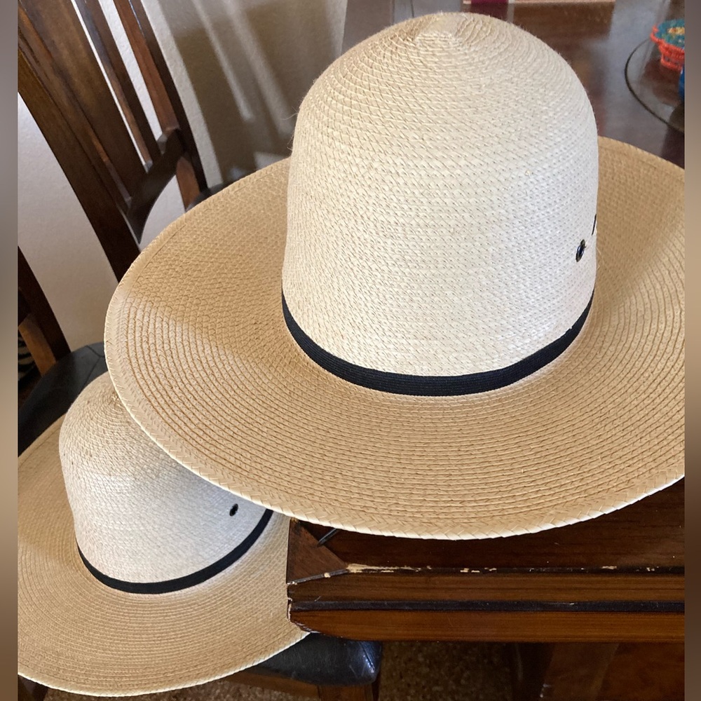 2 Brand New Sunbody Palm Leaf Hats 6 7/8